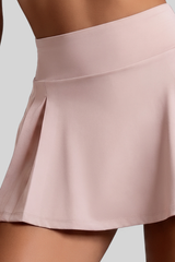 Women's High Rise A- Line Pleated Sports Tennis Mini Skort