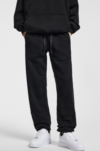 Men's Basic style ankle-cuffed wide-leg pants