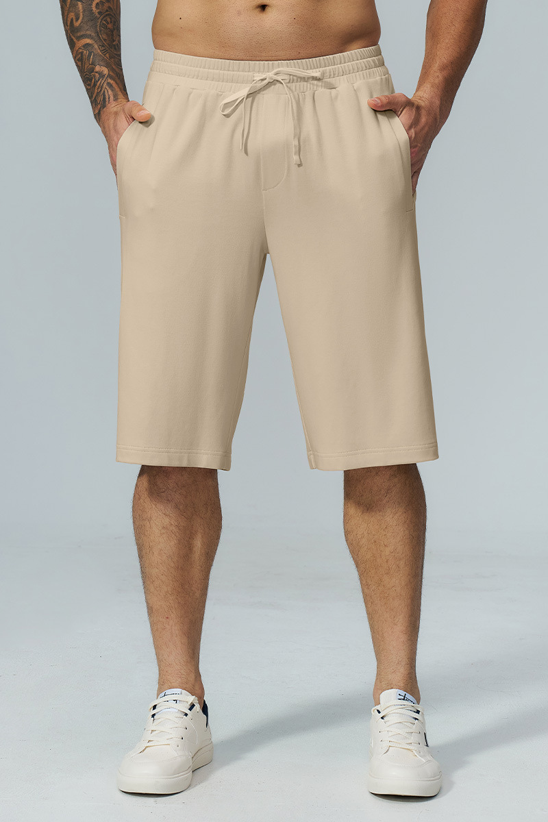 Men's Soft Drawstring Relaxed Fit Knee-Length Casual Shorts