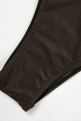 Women's Metal Waist High Slit Starfish Cover-up Bikini Set