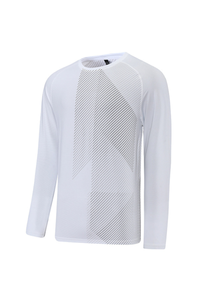 Men's Crew Neck Textured Athletic Long Sleeve T-shirt
