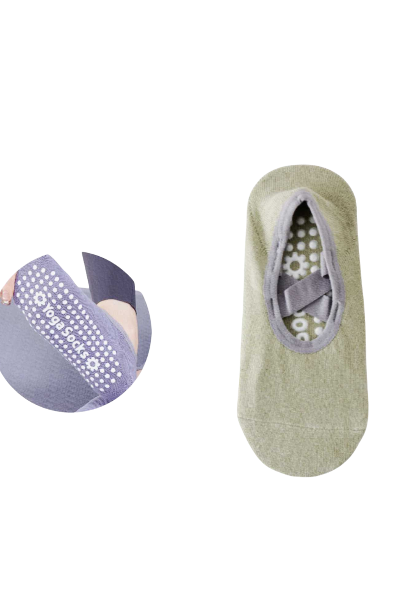 Women's Silicone Non-Slip Cross-Strap Pilates Yoga Socks