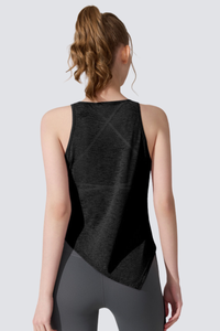 Women's  Summer Side Drawstring Sheer Breathable Tank Top