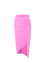 Women's Irregular Knot  Pleated Outer Wrap Skirt