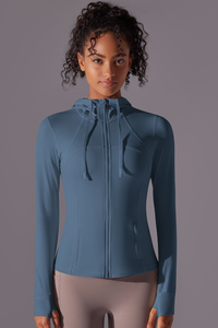 Women's Spring Slim-fit Hooded Quick-Dry Yoga Sports Jacket