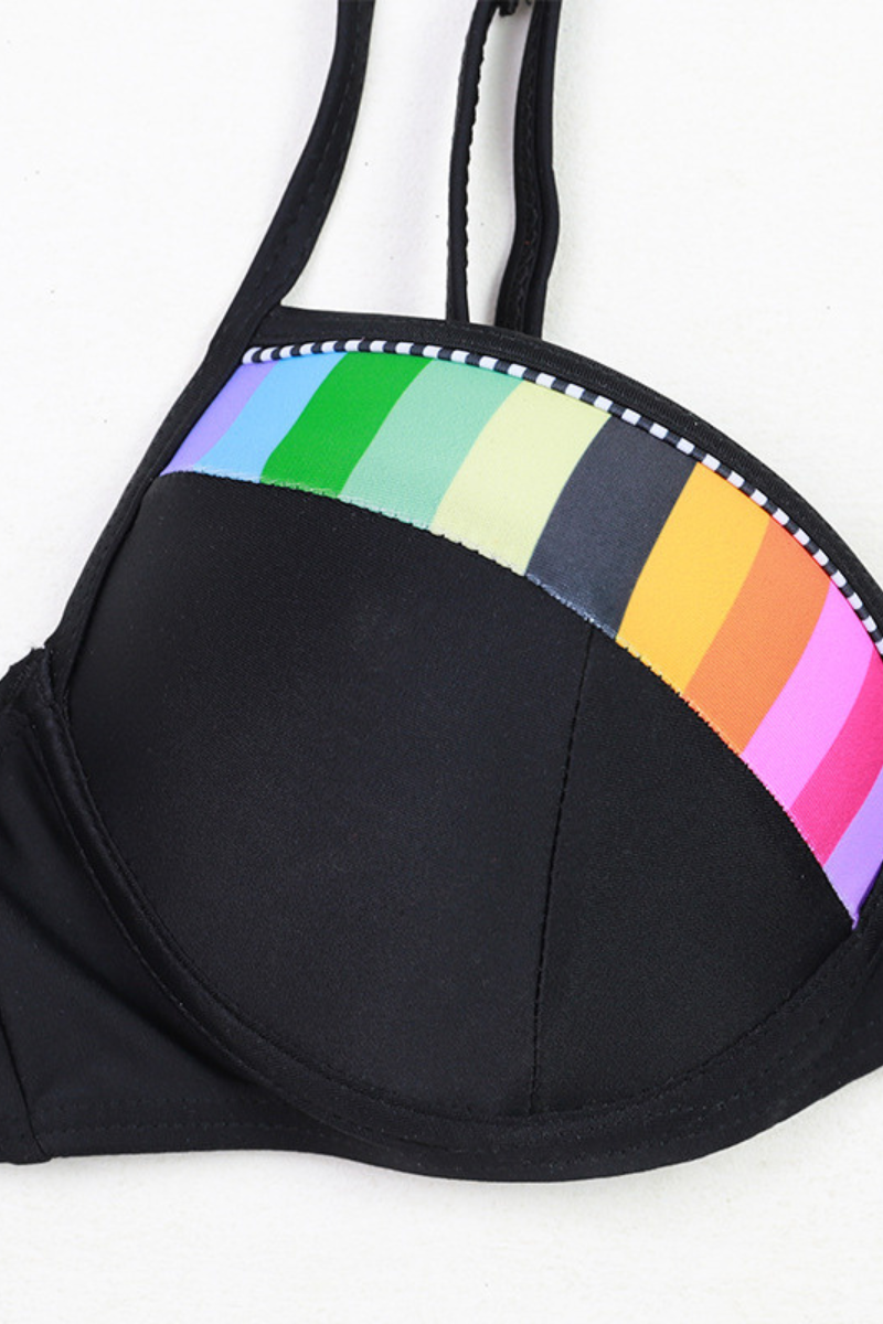 Women's High Waist Bikini - Quick Dry Gradient 4-Color Suit