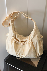 Women's Drawstring Multi Pocket Hobo Shoulder Bag