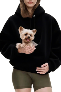 Women's Fall/Winter Fleece Front Large Pet Pocket Hoodie