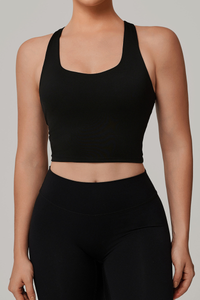 Women's Summer U-neck Qiuck Qry Solid Sports Tank Top