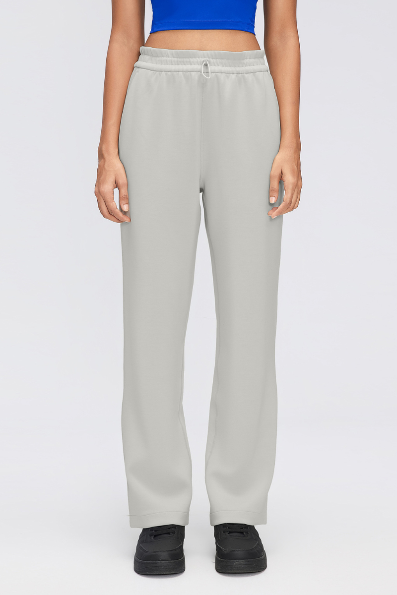 Women's Air Layer Elastic Toggle Wide Leg Athletic Pants