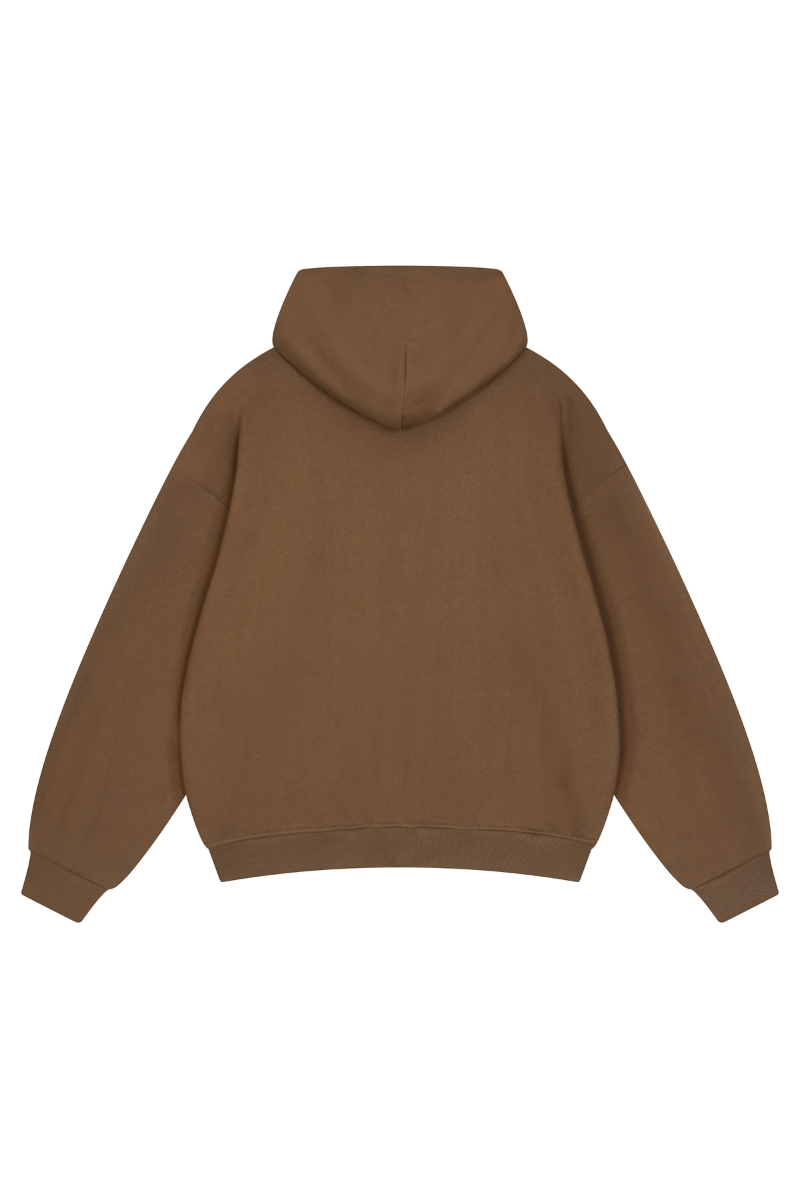 Unisex Fall Relaxed Drop Shoulder Full Zip Hooded Jacket
