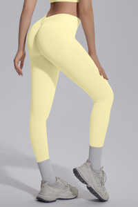 Women's Seamless Knit V-Waist Tight Butt-Lift Yoga Leggings