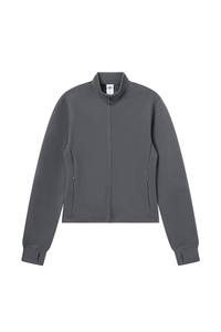 Women's Fall Half-High Neck Finger Cuffs Slim Fit Jackets