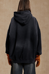 Retro-style hooded sweatshirt