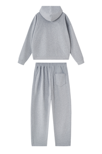 Men's Fall Set:Heavyweight Hoodie And Curved Sweatpants