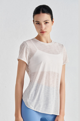 Women's Cut Out Lightweight Breathable Sports Yoga T-shirt