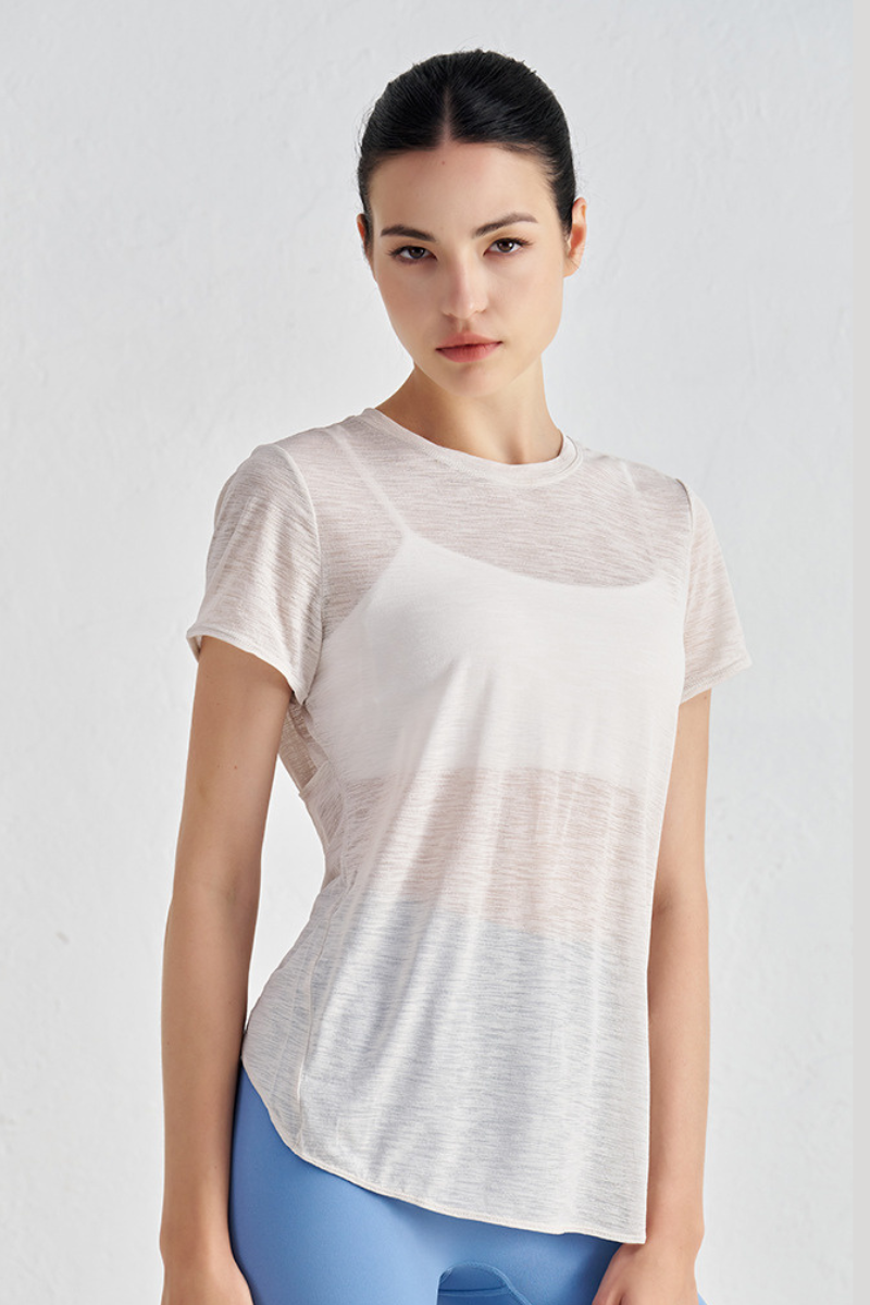 Women's Cut Out Lightweight Breathable Sports Yoga T-shirt
