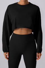 Women's Oversized Drop Shoulder Crew Neck Cover-Up Top