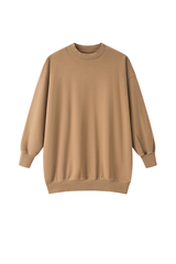 Women's Fall 100% Cotton Drop-Shoulder Long Sweatshirt Dress