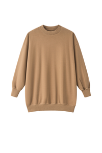 Women's Fall 100% Cotton Drop-Shoulder Long Sweatshirt Dress