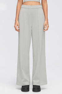 Women's Fall Center Pleat Hidden Card Pocket Wide Leg Pants