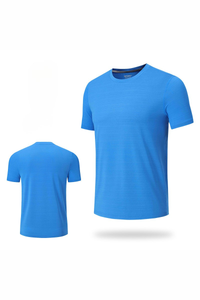 Men Stripe Quick Dry Athletic Short Sleeve T-Shirt