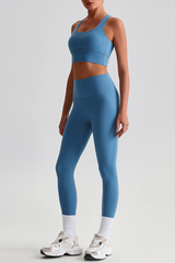 Women's Bare Feel  Cross Back Bra & High Waist Leggings Set