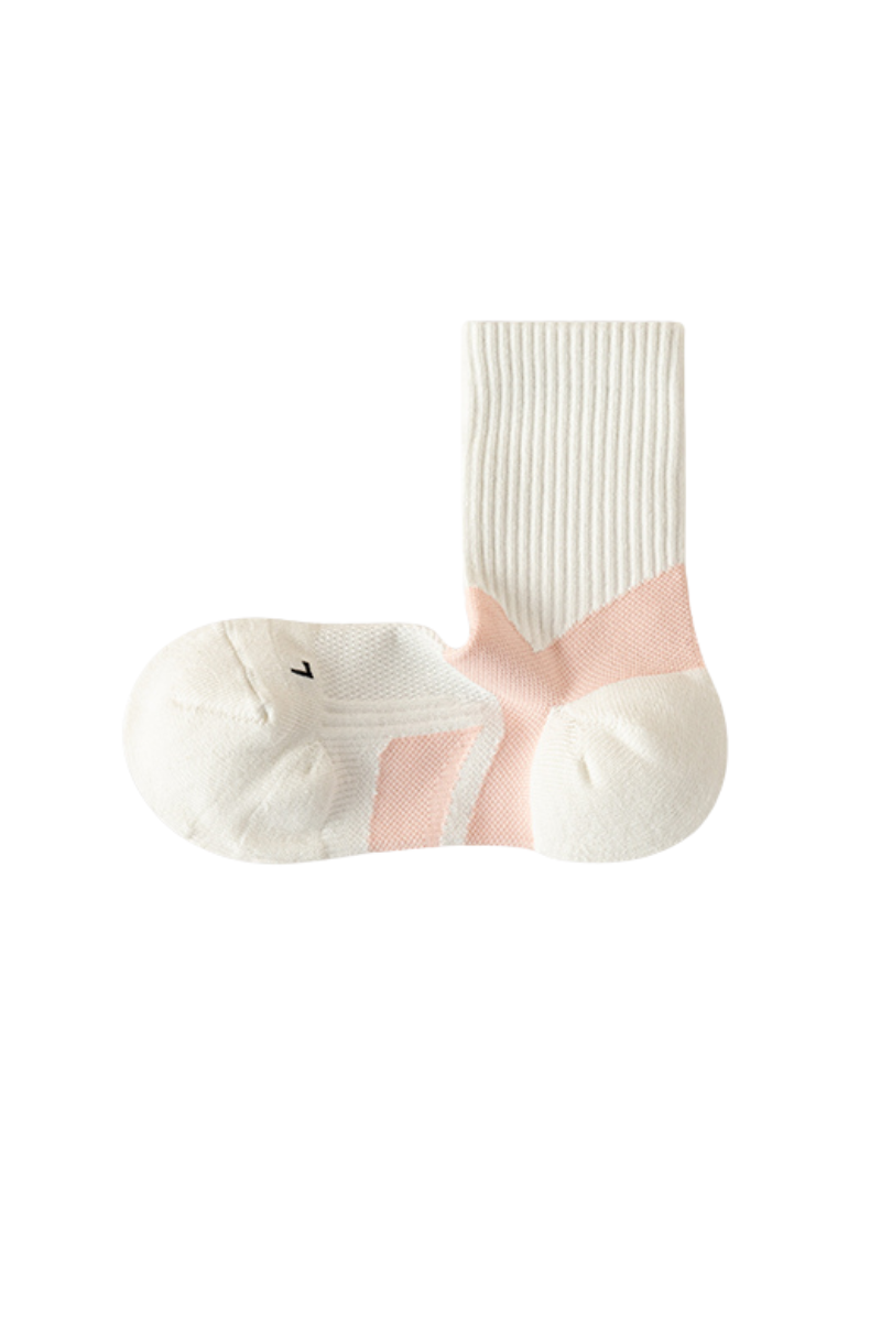 Women's Professional Color Block Sports Yoga Crew Socks