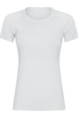 Women Seamless Round Neck Short Sleeve Sport T-Shirt