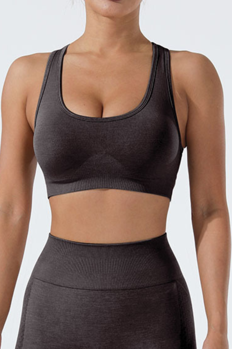 Women's Sport U-neck Cross Back Seamless Bra