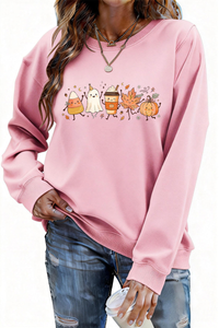 Women's Fall Halloween Graphic Soft Relaxed Sweatshirt