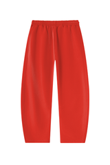 Unisex Fall Fleece Elastic Waist Curved Wide Leg Sweatpants