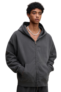 Men's Fall Heavyweight Vintage Washed Cotton Hooded Jacket