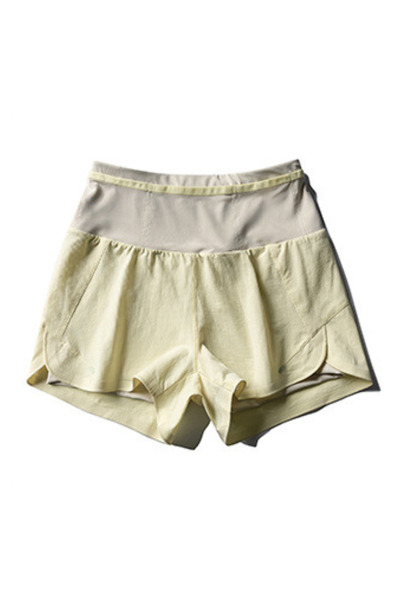 Women's Wide Waistband Running Shorts with Built-in Liner