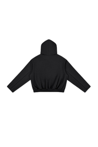 Men's Fall Boxy Cropped Kangaroo Pocket Drop-Shoulder Hoodie