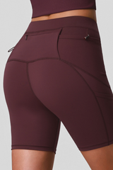Women's Multi-Pocket High-Stretch Sports Biker Shorts