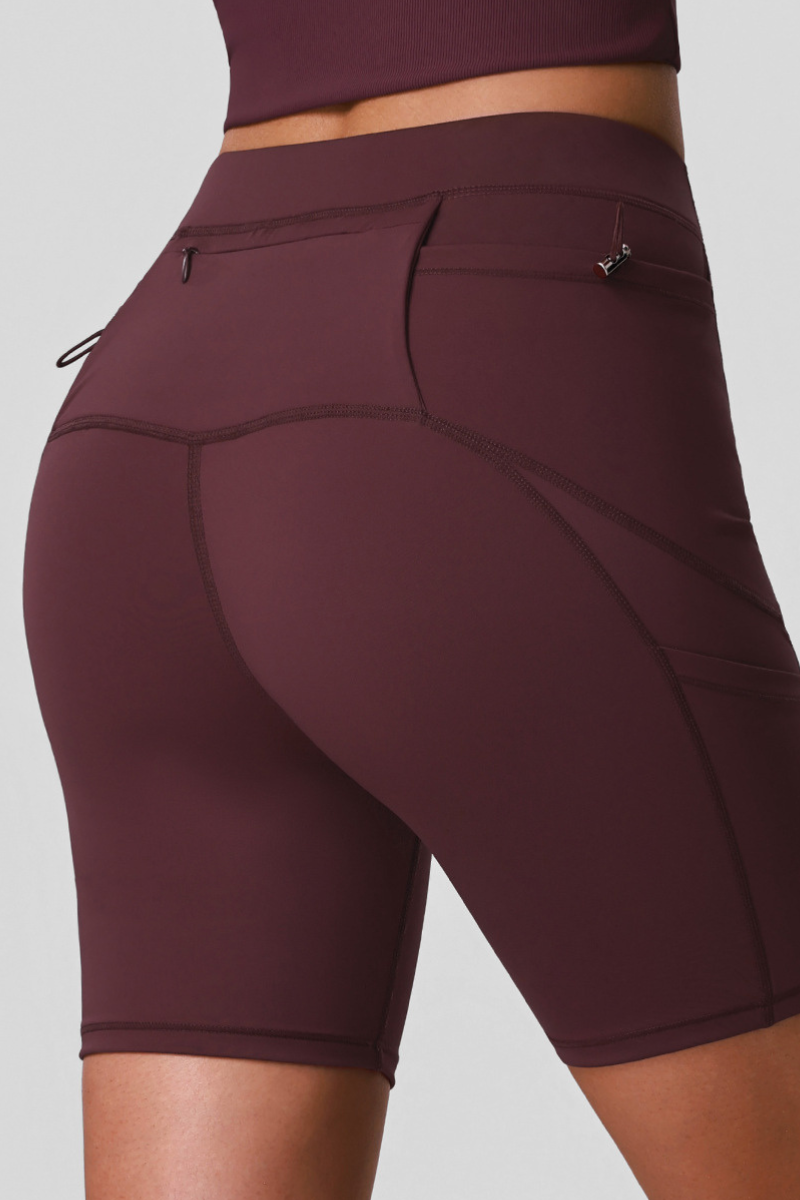 Women's Multi-Pocket High-Stretch Sports Biker Shorts