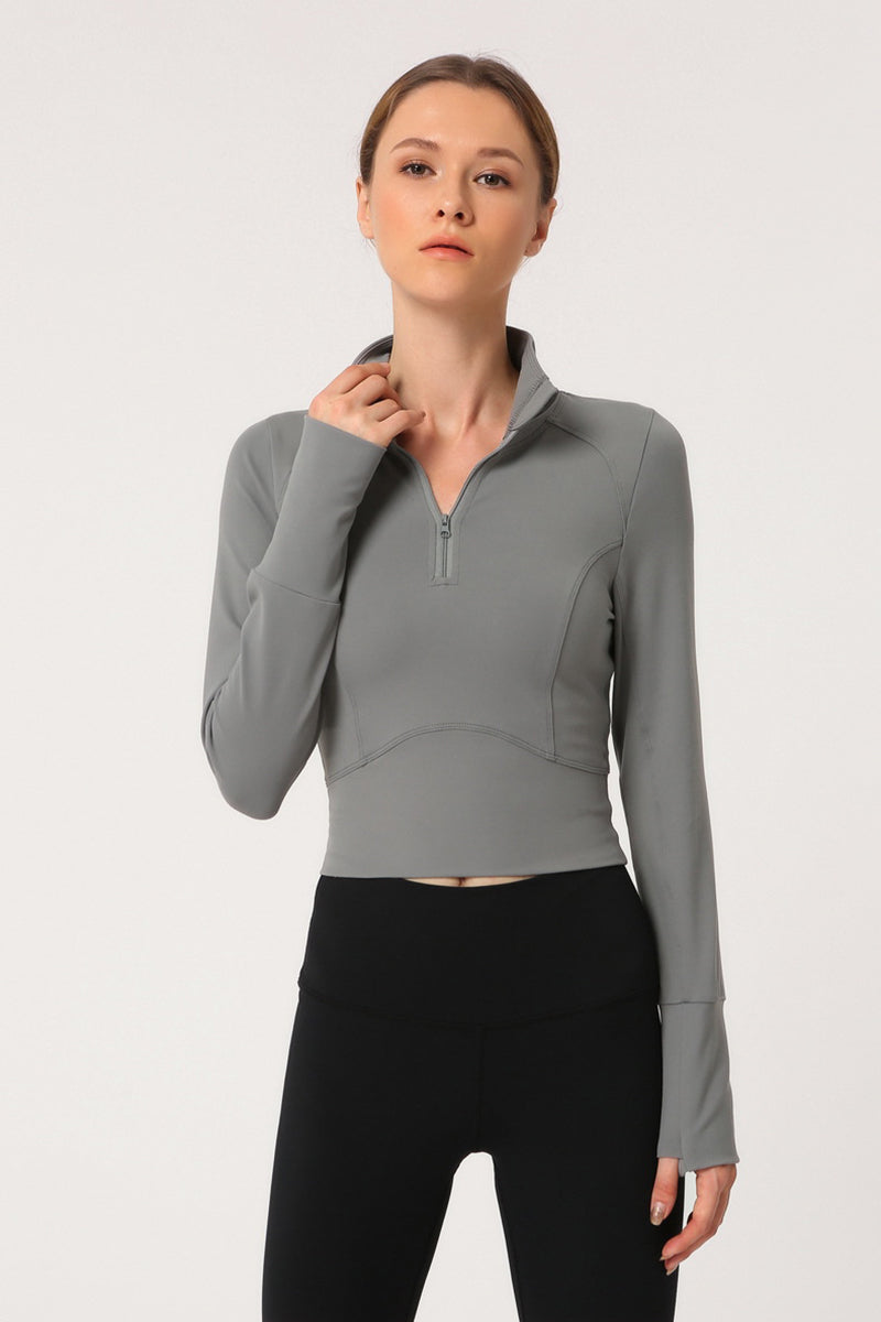 Half Zipper Sport Long Sleeve Top