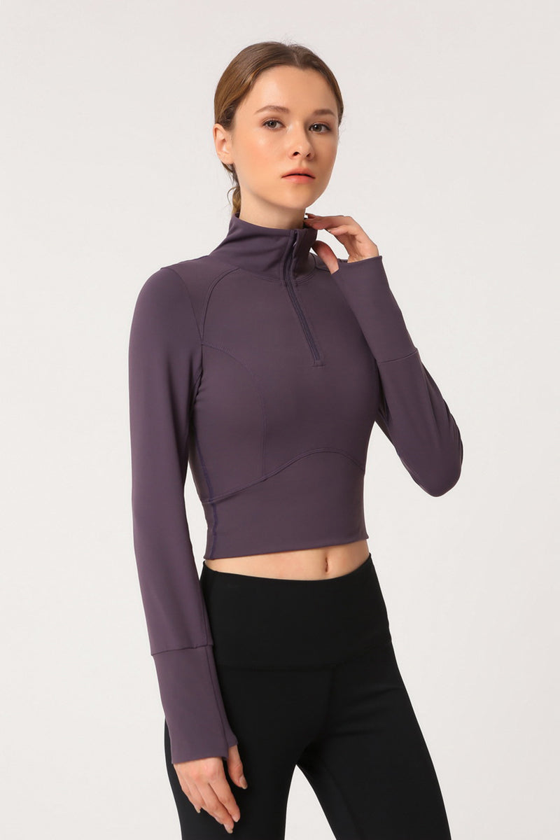 Half Zipper Sport Long Sleeve Top