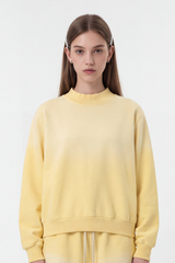 Women's Fall Fleece Vintage Gradient Mock Neck Sweatshirt