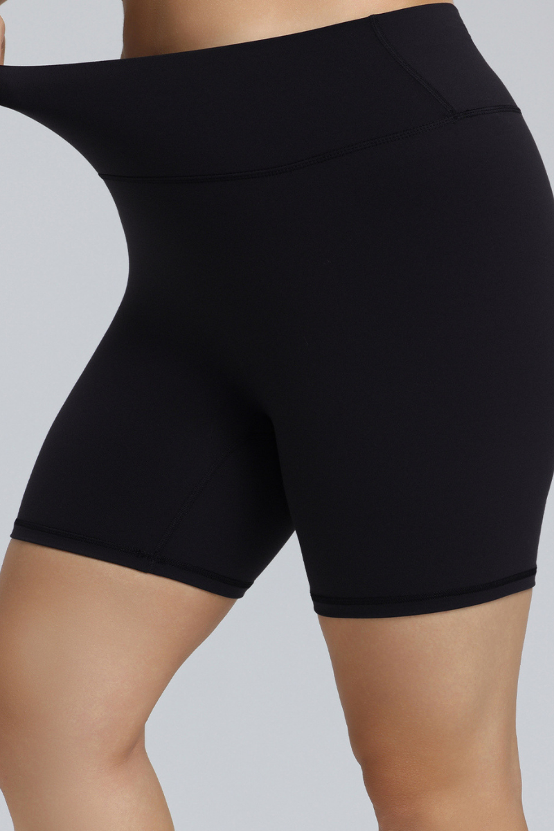Plus Size Women's High Waisted Soft Biker Sports Shorts