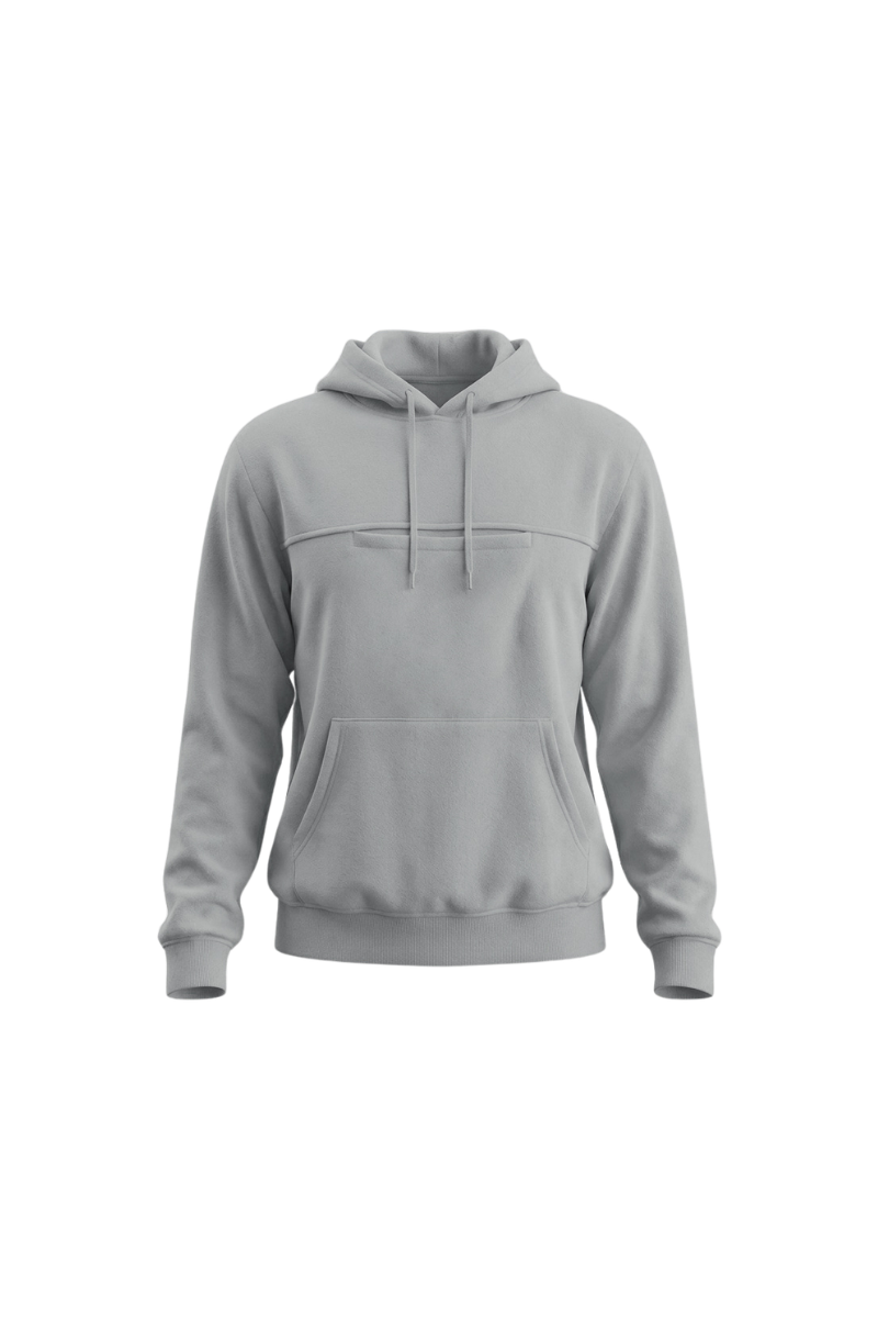 Women's Fall Solid Hoodie With Pet Pocket And Finger Cuffs