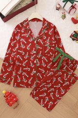 Women's Christmas Tree Printed Christmas Pajama Set
