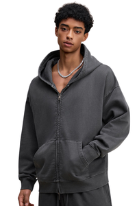Men's Fall Heavyweight Vintage Washed Cotton Hooded Jacket