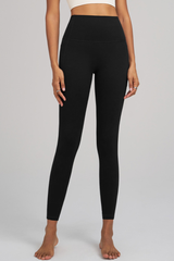 High-waist, snug-fitting athletic pants