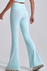 Women's Athletic Twist Front High-Stretch Yoga Flared Pants