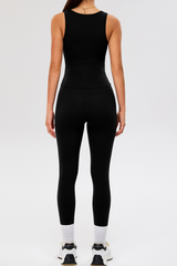 Women's Sport Sets:Wide Shoulder Straps Tank Top & Leggings