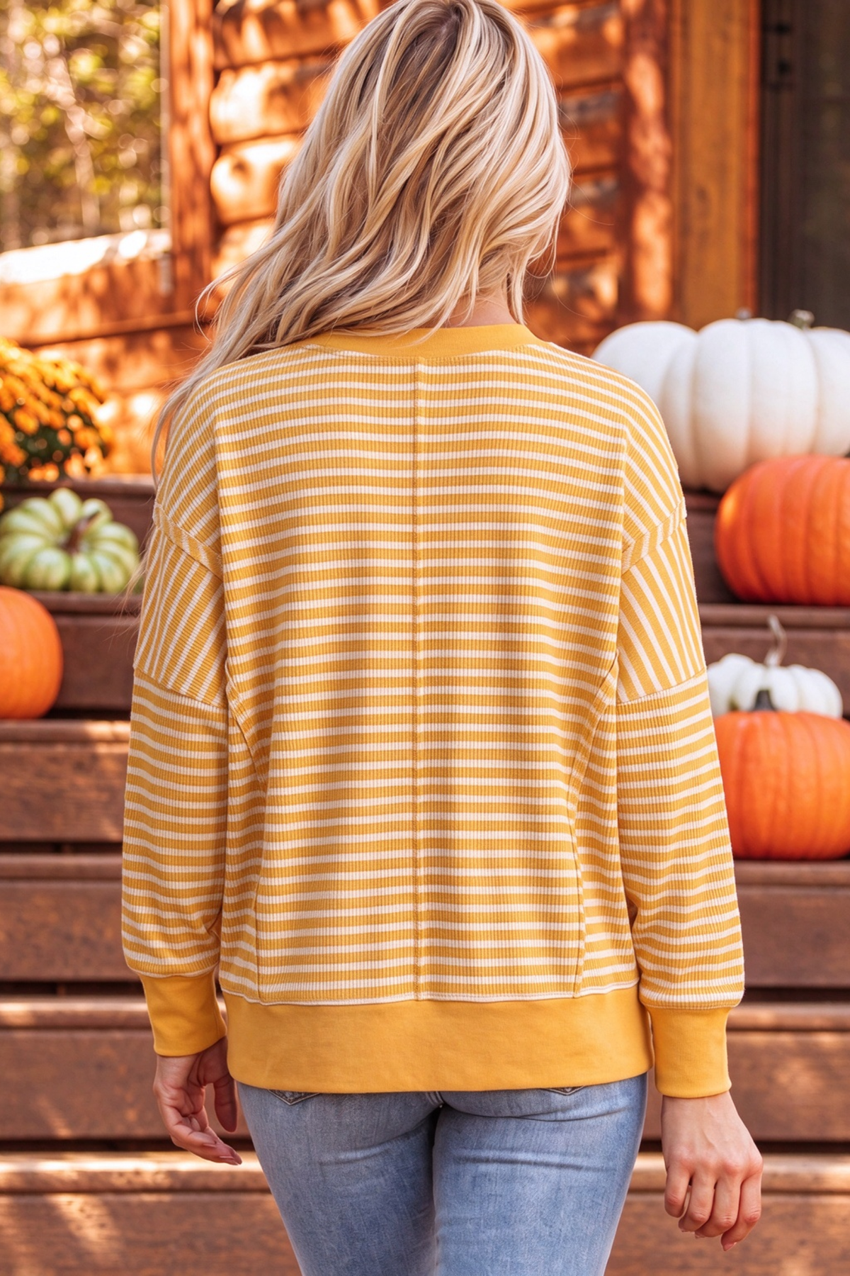 Women's Cute Halloween Colorful Pumpkin Smile Sweatshirt