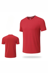 Men Stripe Quick Dry Athletic Short Sleeve T-Shirt