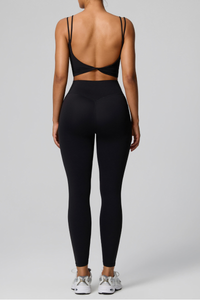 Women's Women's Double Strap Twist Back Bra And Leggings